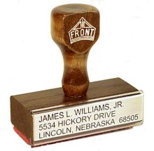 Rubber Stamp 1 X 2 1/2"